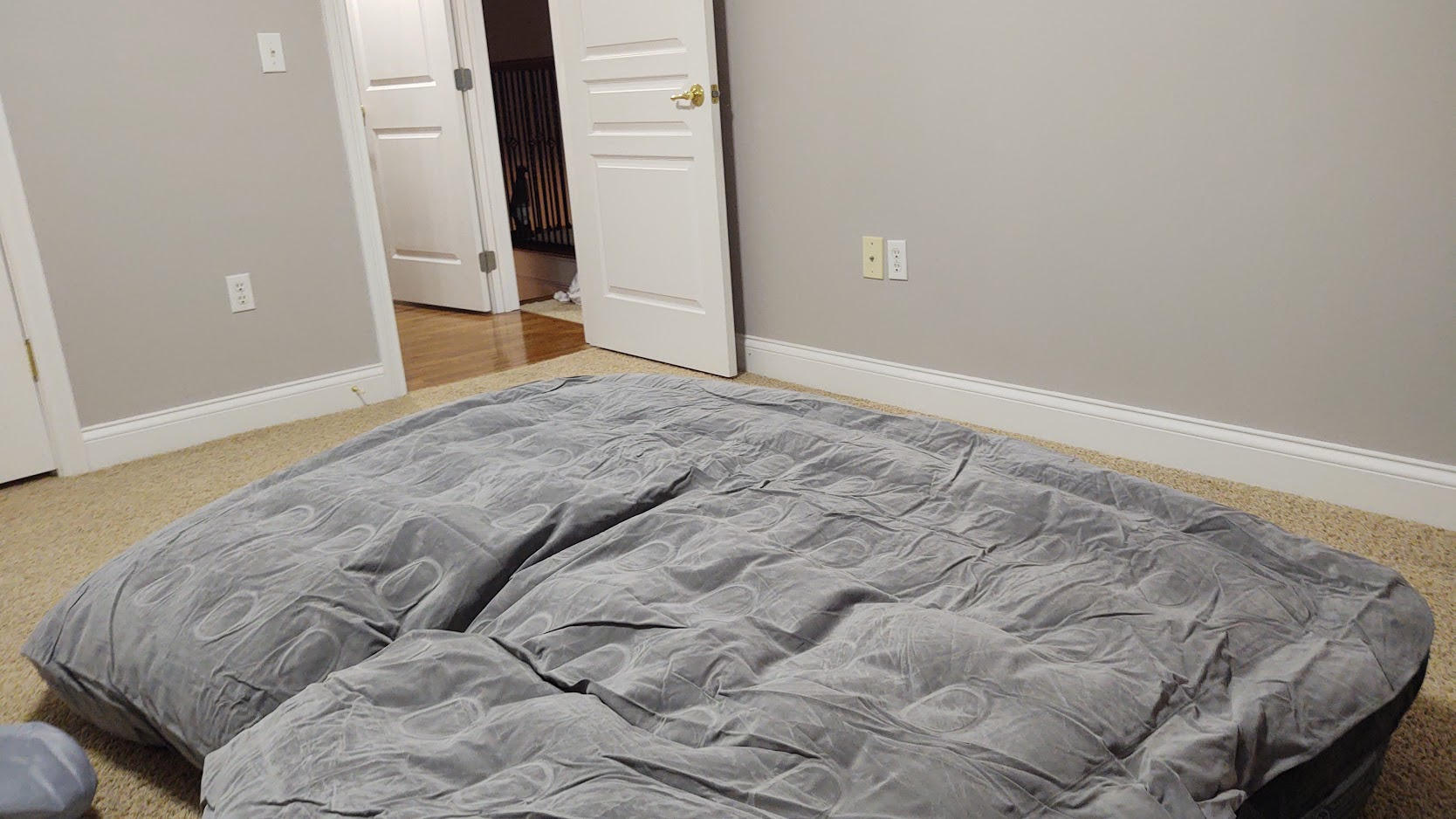 EZ Inflate customer photo — double-high air mattress in use
